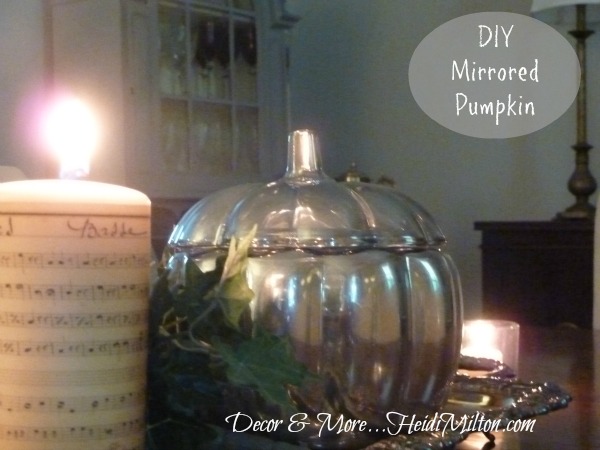 DIY mirrored pumpkin