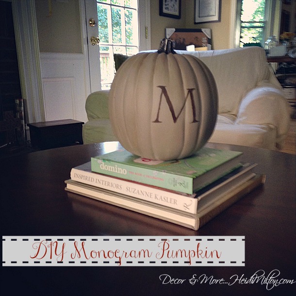 DIY Monogram Pumpkin