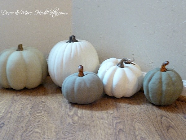 chalk painted pumpkins