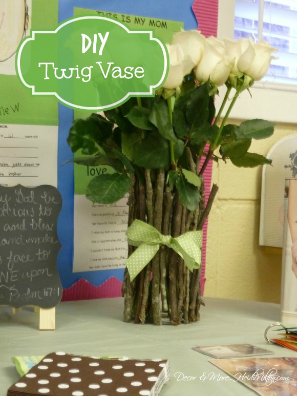 DIY twig vase