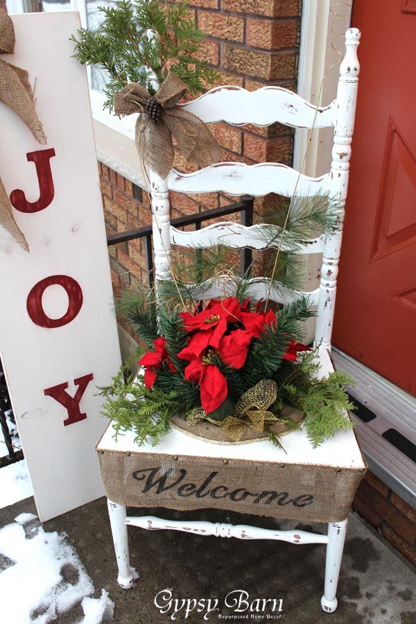 porch- chair and joy sign