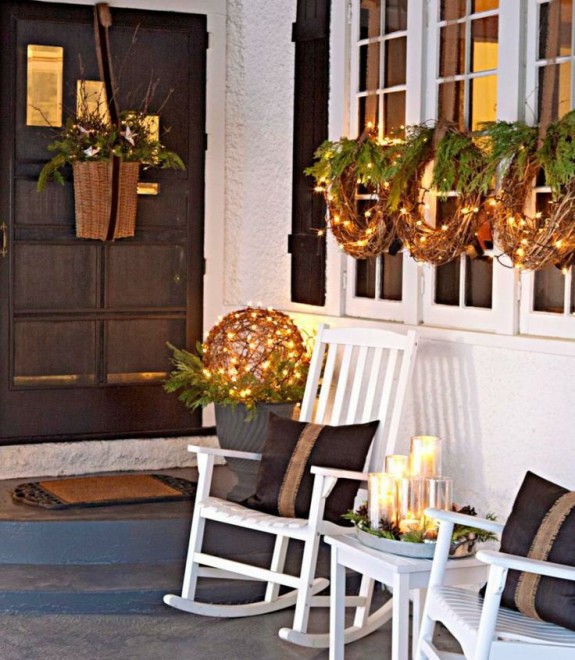 porch- lighted grapevine