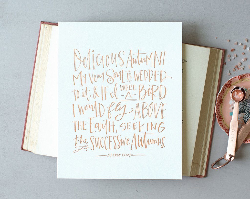 Lindsay Letters Delicious Autumn Print