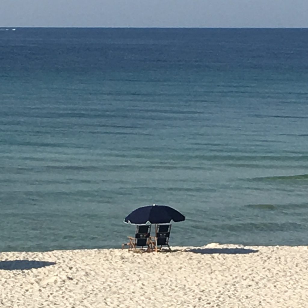 beach chairs & umbrella