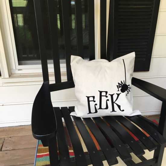 Eek pillow fall porch decor