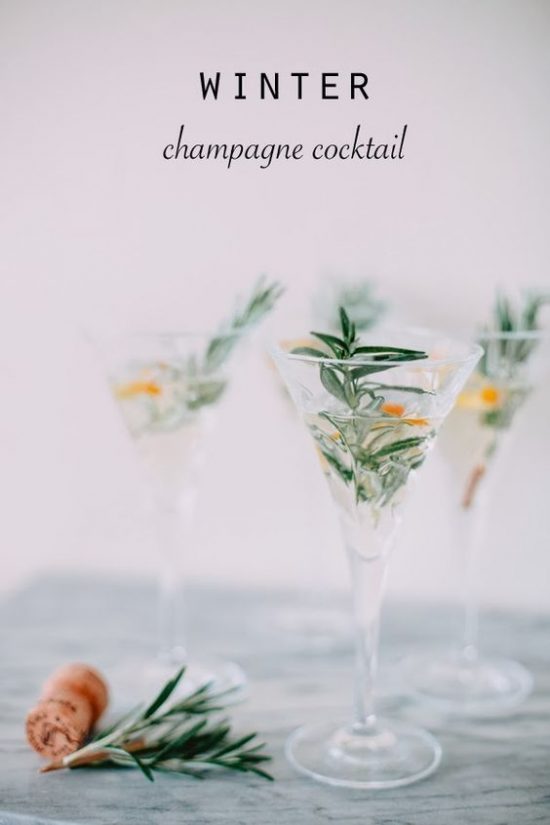 CHampagne Cocktails, New years Eve